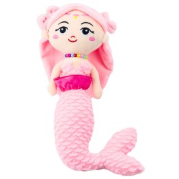 LEAN Toys Pluszowa Syrenka z Koralami Przytulanka Różowa 32cm