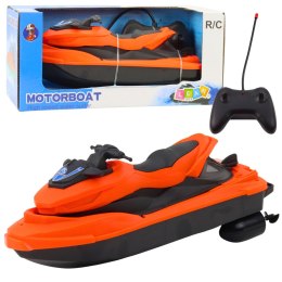 LEAN Toys Skuter Wodny Zdalnie Sterowany RC 1:42 Pomarańczowy