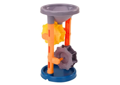 LEAN Toys Zestaw Do Piasku Młynek Łopatka Grabki Foremki Pomarańczowy LEAN Toys Zestaw Do Piasku Młynek Łopatka Grabki Foremki Pomarańczowy