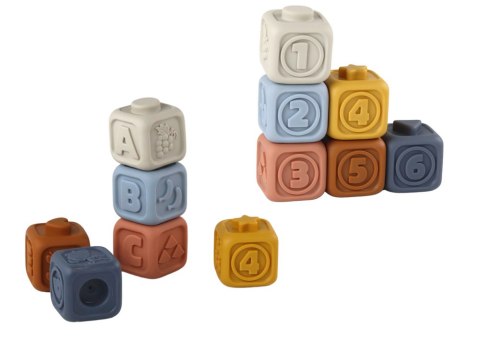 LEAN Toys Zestaw Edukacyjny Dla Malucha Miękkie Klocki Piramidka Miś LEAN Toys Zestaw Edukacyjny Dla Malucha Miękkie Klocki Piramidka Miś