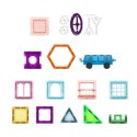 LEAN Toys Zestaw Klocki Mgnetyczne Konstrukcyjne Edukacyjne Kolorowe 70el