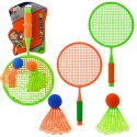 LEAN Toys Zestaw Rakiety Do Badmintona 2 Rakietki 2 Duże Lotki Z Piłką