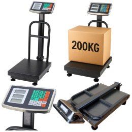 LEAN Waga Elektroniczna LCD Platformowa Magazynowa Dokładność do 20g 200kg