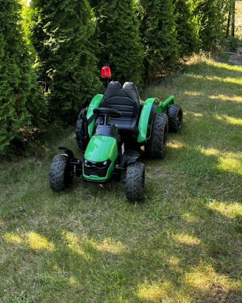 LEAN CARS Traktor na akumulator z Przyczepą HZB-200 Zielony