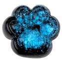 LEAN TOYS Gniotek Kocia Łapka Antystresowa Sensoryczna Squishy Czarna Niebieski Brokat