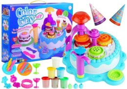 LEAN Toys Ciastolina Zestaw Urodzinowy 6 Kolorów Akcesoria