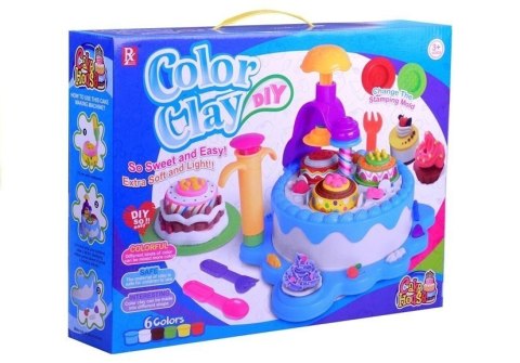 LEAN Toys Ciastolina Zestaw Urodzinowy 6 Kolorów Akcesoria