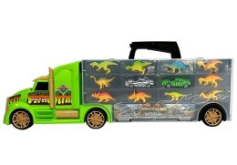 LEAN Toys Ciężarówka Transporter Sorter Walizka z Dinozaurami Zielona