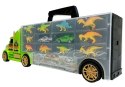 LEAN Toys Ciężarówka Transporter Sorter Walizka z Dinozaurami Zielona