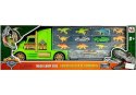 LEAN Toys Ciężarówka Transporter Sorter Walizka z Dinozaurami Zielona
