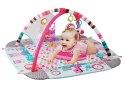 LEAN Toys Duża Mata Basen Edukacyjna dla Niemowląt 5w1 z Pałąkami Hipopotam Piłeczki