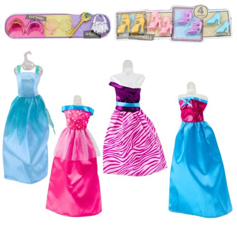 LEAN Toys Duży Zestaw Modowy Kolekcja Anlily Lalka Sukienki Akcesoria 24el. LEAN Toys Duży Zestaw Modowy Kolekcja Anlily Lalka Sukienki Akcesoria 24el.