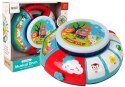 LEAN Toys Interaktywny Bębenek dla Niemowlaka Efekty Świetlne Piosenki Pianinko 21cm