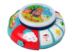 LEAN Toys Interaktywny Bębenek dla Niemowlaka Efekty Świetlne Piosenki Pianinko 21cm