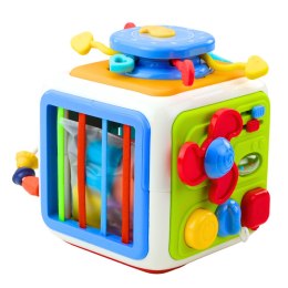 LEAN Toys Kostka Interaktywna Sorter Edukacyjna Sensoryczna Dźwięki Kolorowa