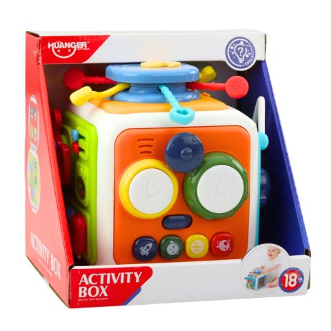 LEAN Toys Kostka Interaktywna Sorter Edukacyjna Sensoryczna Dźwięki Kolorowa LEAN Toys Kostka Interaktywna Sorter Edukacyjna Sensoryczna Dźwięki Kolorowa