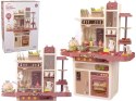 LEAN Toys Kuchnia Dla Dzieci Woda Para Wodna Dźwięk Światła Akcesoria 65 Elementów