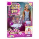LEAN Toys Lalka Anlily Mama Z Dwójką Dzieci Wózek Akcesoria Dziecięce
