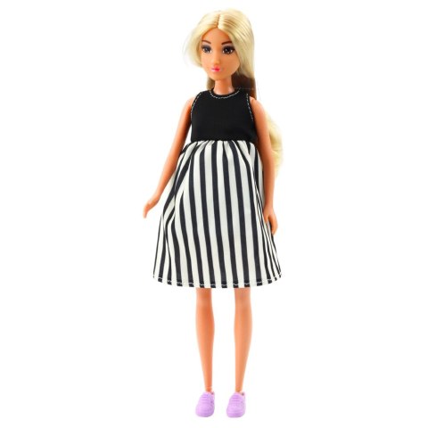 LEAN Toys Lalka Anlily W Ciąży Sukienka w Czarno-Białe Paski Niemowlę LEAN Toys Lalka Anlily W Ciąży Sukienka w Czarno-Białe Paski Niemowlę