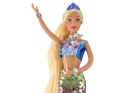 LEAN Toys Lalka Syrenka Niebieska Długie Blond Włosy Ogon Syreni Cekiny