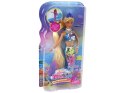 LEAN Toys Lalka Syrenka Niebieska Długie Blond Włosy Ogon Syreni Cekiny