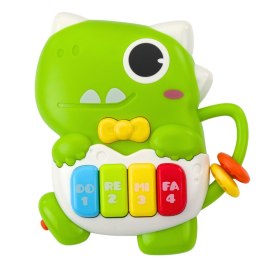 LEAN Toys Mini Pianinko Dla Malucha Dinozaur Zielony Światła Dźwięki