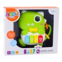 LEAN Toys Mini Pianinko Dla Malucha Dinozaur Zielony Światła Dźwięki