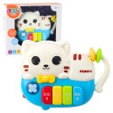 LEAN Toys Mini Pianinko Dla Malucha Kotek Niebieski Światła Dźwięki