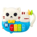 LEAN Toys Mini Pianinko Dla Malucha Kotek Niebieski Światła Dźwięki
