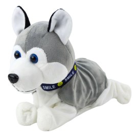 LEAN Toys Pies Pluszowy Na Baterie Interaktywny Husky Porusza Się Wydaje Dźwięki