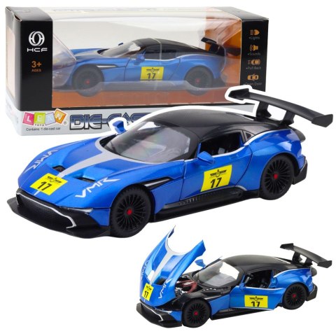 LEAN Toys Samochód Metalowy Sportowy Światła Dźwięki Napęd Niebieski 1:22 LEAN Toys Samochód Metalowy Sportowy Światła Dźwięki Napęd Niebieski 1:22