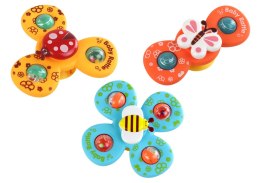 LEAN Toys Zabawka Sensoryczna Spinnery Biedronka Pszczółka Motylek Przyssawki