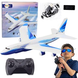 LEAN Toys Zdalnie Sterowany Samolot R/C 4D-G2 Światła Biały