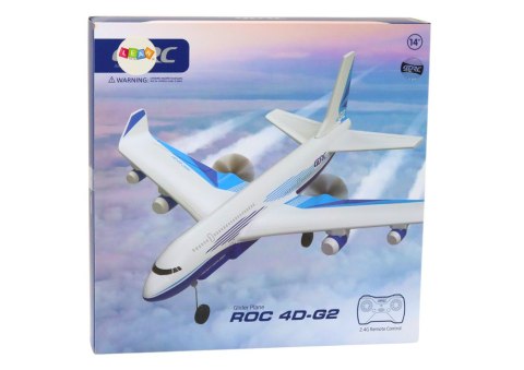LEAN Toys Zdalnie Sterowany Samolot R/C 4D-G2 Światła Biały LEAN Toys Zdalnie Sterowany Samolot R/C 4D-G2 Światła Biały