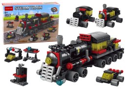 LEAN Toys Zestaw Klocków Konstrukcyjnych 6w1 Lokomotywa 118el