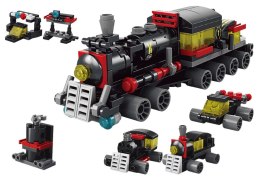 LEAN Toys Zestaw Klocków Konstrukcyjnych 6w1 Lokomotywa 118el