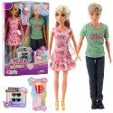 LEAN Toys Zestaw Lalki Anlily Dziewczyna Z Chłopakiem Akcesoria Okulary Torebka