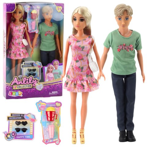 LEAN Toys Zestaw Lalki Anlily Dziewczyna Z Chłopakiem Akcesoria Okulary Torebka LEAN Toys Zestaw Lalki Anlily Dziewczyna Z Chłopakiem Akcesoria Okulary Torebka