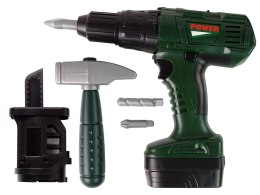 LEAN Toys Zestaw Majsterkowicza w Walizce Wkrętarka Na Baterie Zielony