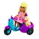 LEAN Toys Zestaw Mini Laleczka Ankiki Na Skuterze Trójkołowym Piesek