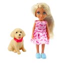 LEAN Toys Zestaw Mini Laleczka Ankiki Na Skuterze Trójkołowym Piesek