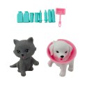 LEAN Toys Zestaw Mini Laleczka Weterynarz Pies Kot Akcesoria Do Leczenia