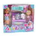 LEAN Toys Zestaw Mini Laleczka Weterynarz Pies Kot Akcesoria Do Leczenia