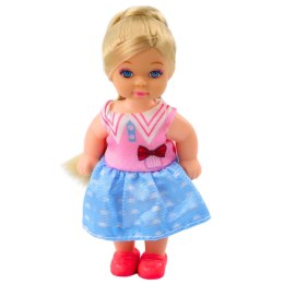 LEAN Toys Zestaw Mini Laleczka Z Dwoma Pieskami Legowisko Miski Z Karmą