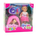 LEAN Toys Zestaw Mini Laleczka Z Pieskiem Namiotem I Akcesoriami