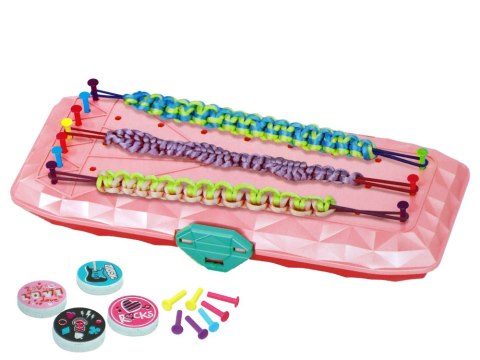 LEAN Toys Zestaw do Robienia Bransoletek Pudełko Różowe LEAN Toys Zestaw do Robienia Bransoletek Pudełko Różowe