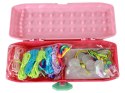LEAN Toys Zestaw do Robienia Bransoletek Pudełko Różowe