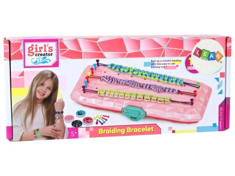 LEAN Toys Zestaw do Robienia Bransoletek Pudełko Różowe LEAN Toys Zestaw do Robienia Bransoletek Pudełko Różowe