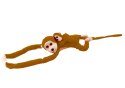 LEAN Toys Maskotka Pluszowa Małpka z Dzieckiem Ciemno Brązowa 90 cm LEAN Toys Maskotka Pluszowa Małpka z Dzieckiem Ciemno Brązowa 90 cm
