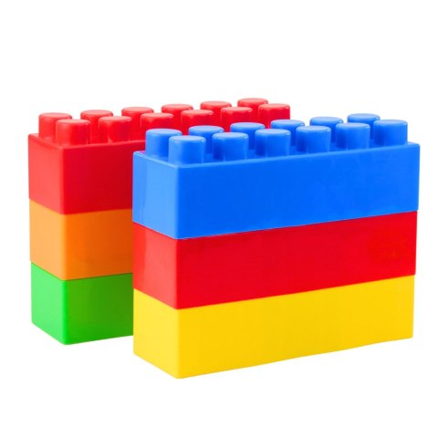 LEAN Toys Zestaw Duże Klocki Konstrukcyjne W Torbie Kolorowe 28,5x9x9 cm 6el. LEAN Toys Zestaw Duże Klocki Konstrukcyjne W Torbie Kolorowe 28,5x9x9 cm 6el.